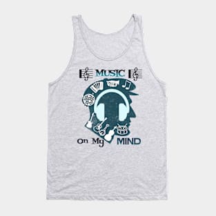 Music on my mind T Shirt for Music Lover Tank Top